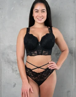BH True Glam black + BH-Kette Jewel