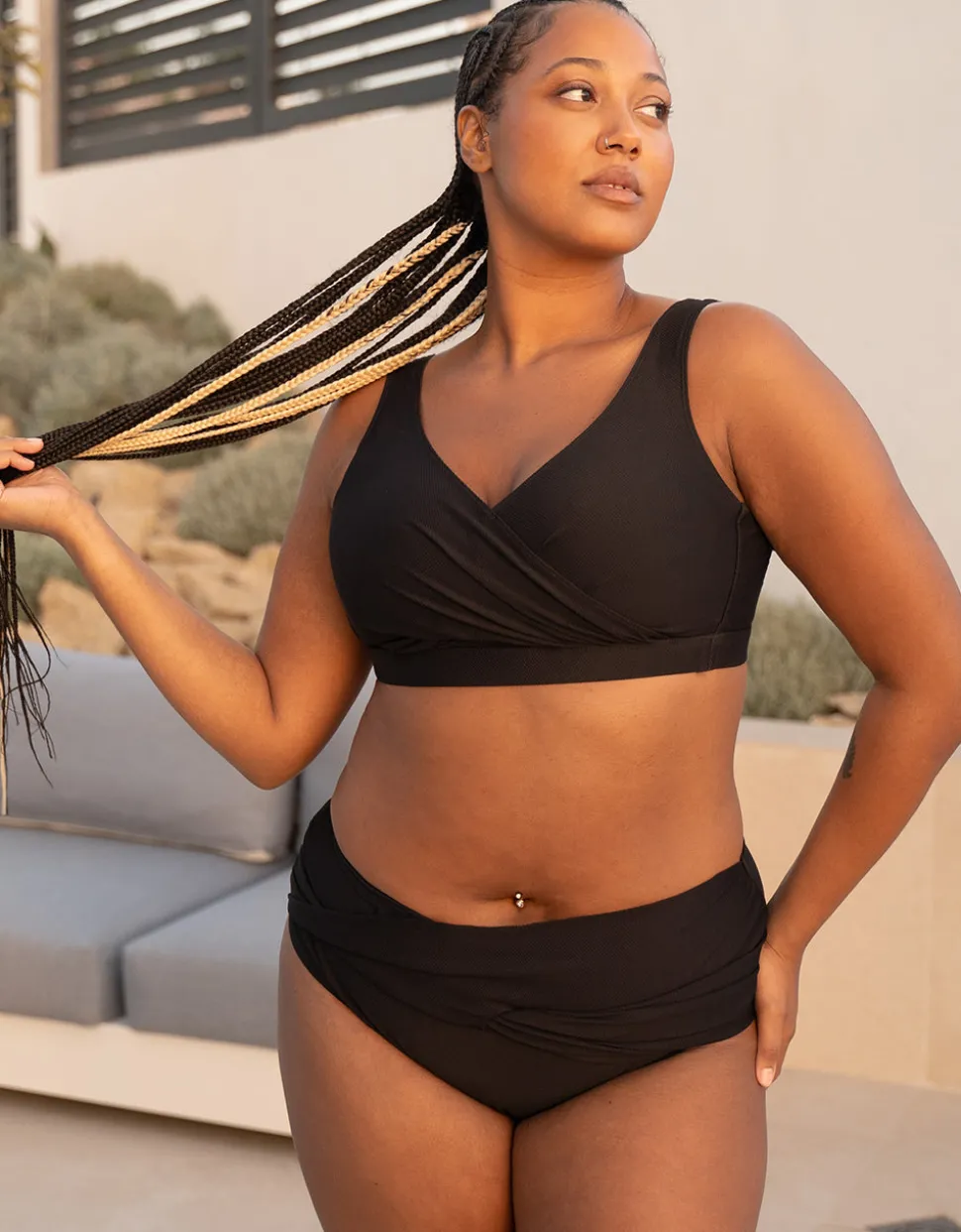 Bikini-Top ohne Verschluss Porto black