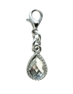 Bra Charm Jewel crystal silver