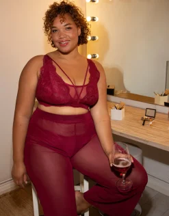 Bralette Elva Glam bordeaux