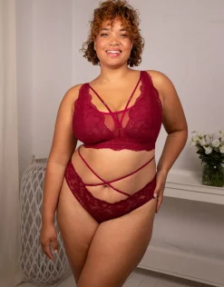 Bralette Elva Glam bordeaux