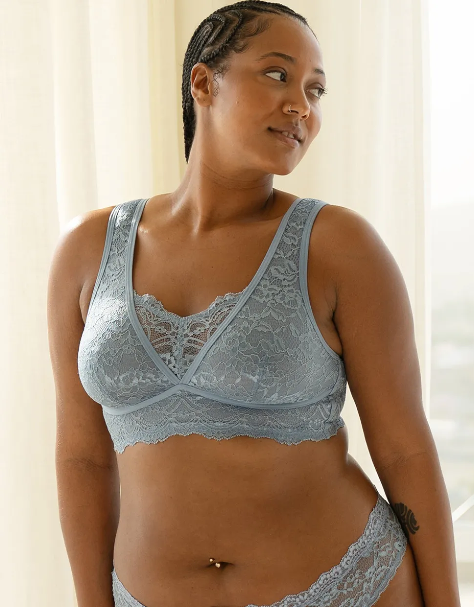 Bralette-Set 2x Eliana bluegrey/marine