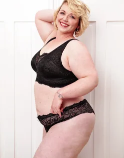 Brazilian-Slip Eliana Satin black