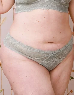 Brazilian-Slip Eliana Satin sagegrey