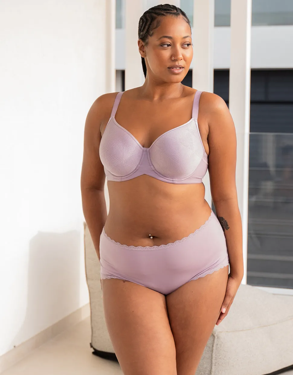 High-Panty Basic violetgrey