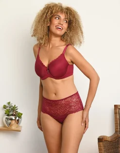 High-Panty Lace Basic bordeaux
