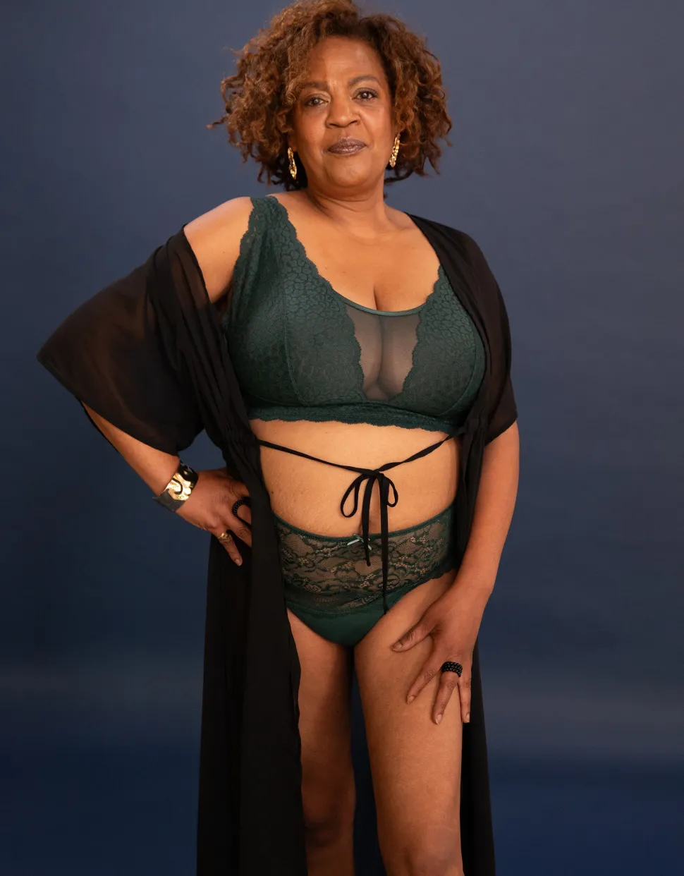 High-Panty Lace Basic forest