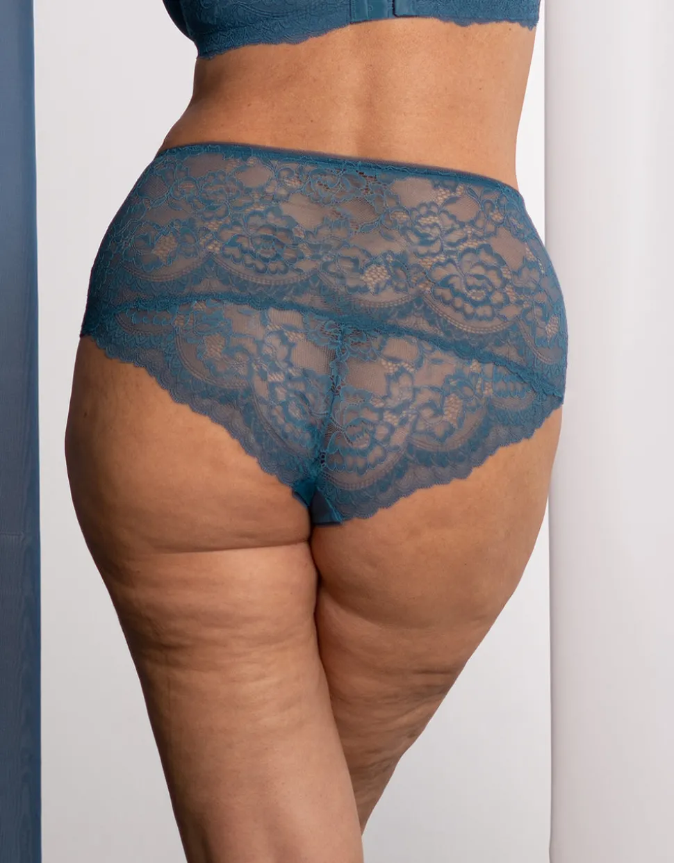 High-Panty Lace Basic teal