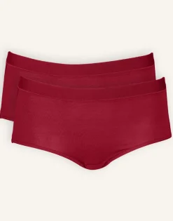 High-Panty-Set 2x Cozy Basic bordeaux