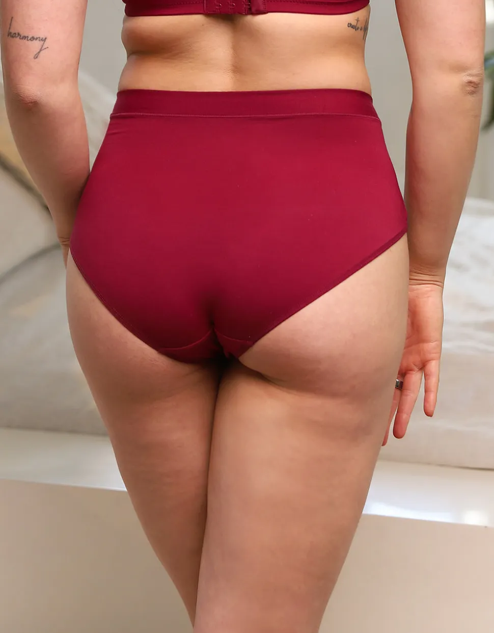 High-Panty-Set 2x Cozy Basic bordeaux