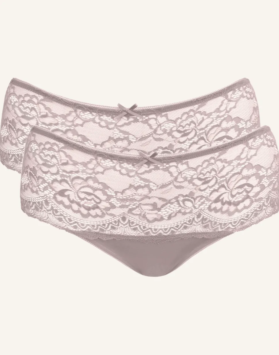High-Panty-Set 2x Lace Basic taupe