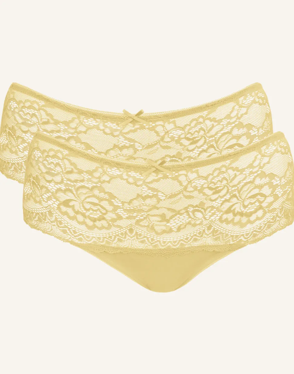 High-Panty-Set 2x Lace Basic butter