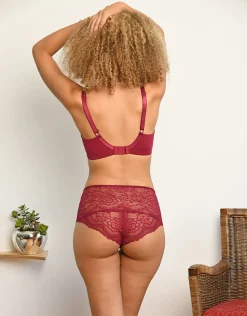 High-Panty-Set 2x Lace Basic bordeaux