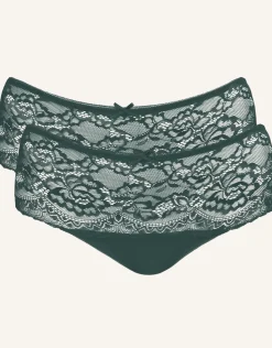 High-Panty-Set 2x Lace Basic forest