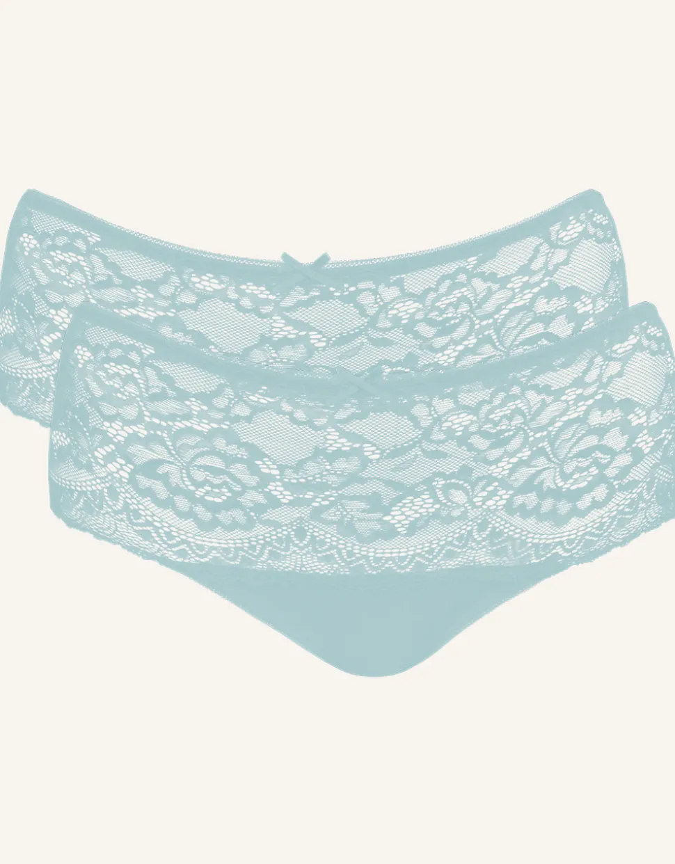 High-Panty-Set 2x Lace Basic sagegrey
