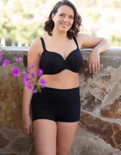 High-Waist-Shorts Basic black