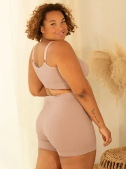 High-Waist-Shorts Freeda taupe