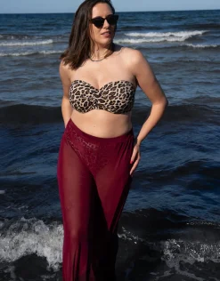 Hose Sheer transparent bordeaux