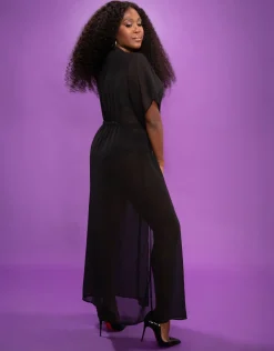 Kleid Sheer transparent black