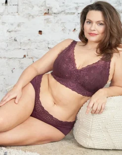 Panty Pure Lace maroon