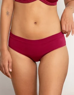 Panty-Set 2x Cotton Basic bordeaux