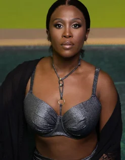 Schalen-Bikini-Top Valencia Glam silver