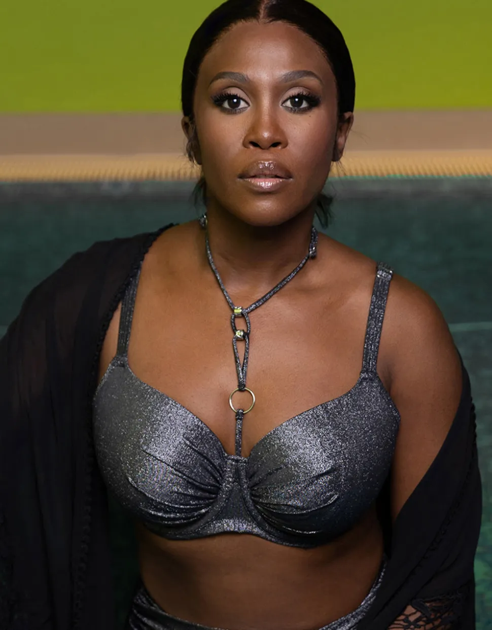 Schalen-Bikini-Top Valencia Glam silver
