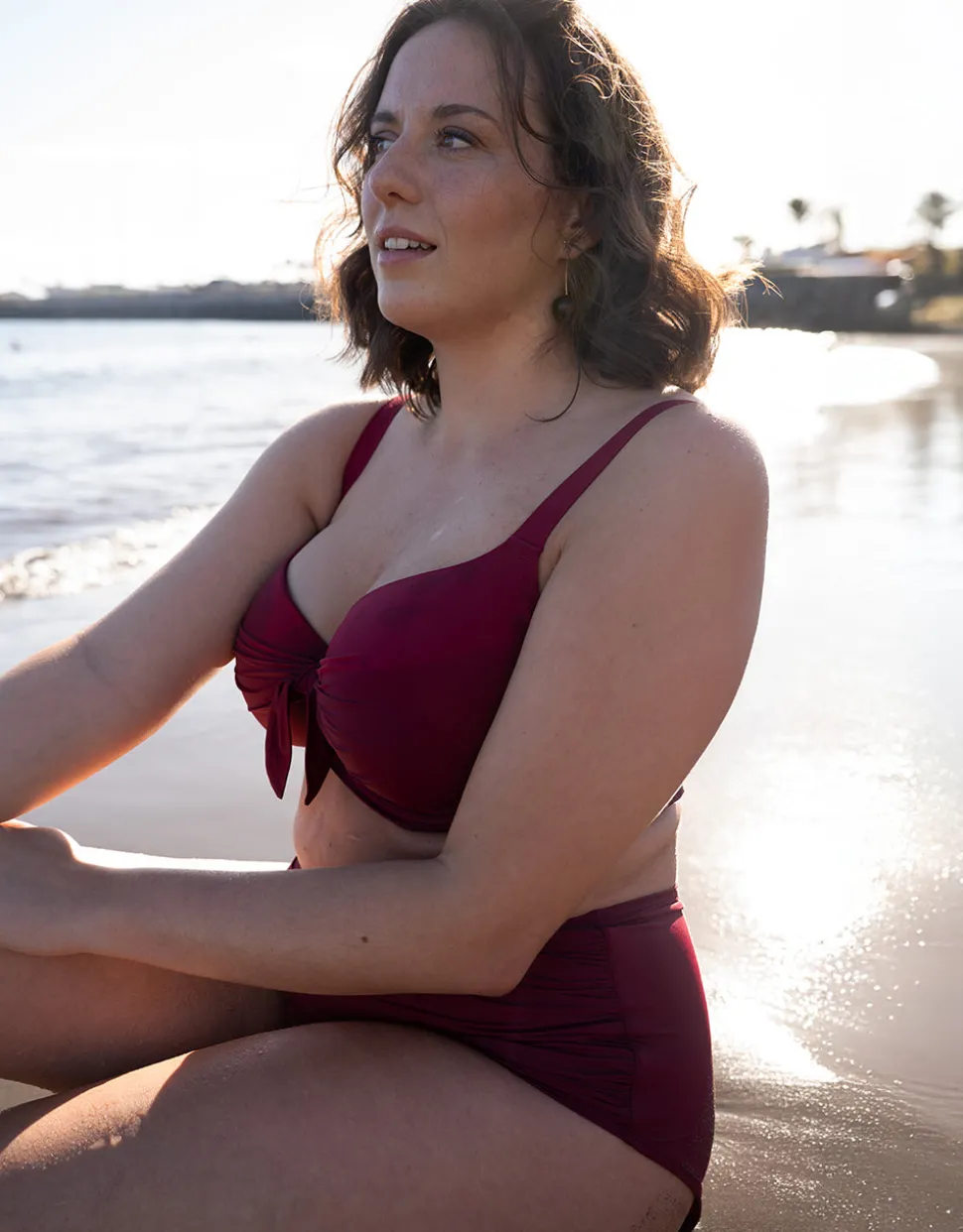 Schalen-Bikini-Top Valencia cherry