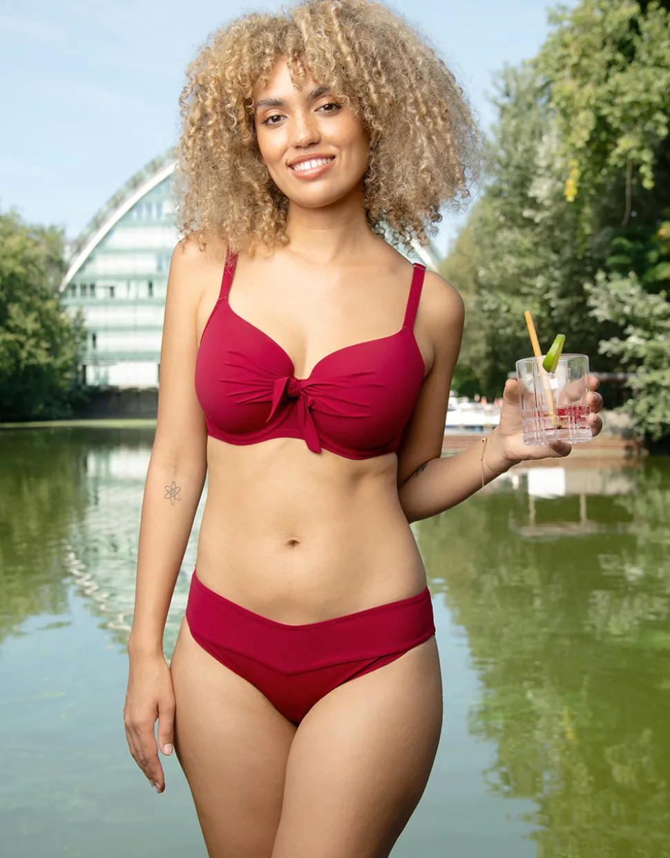 Schalen-Bikini-Top Valencia cherry