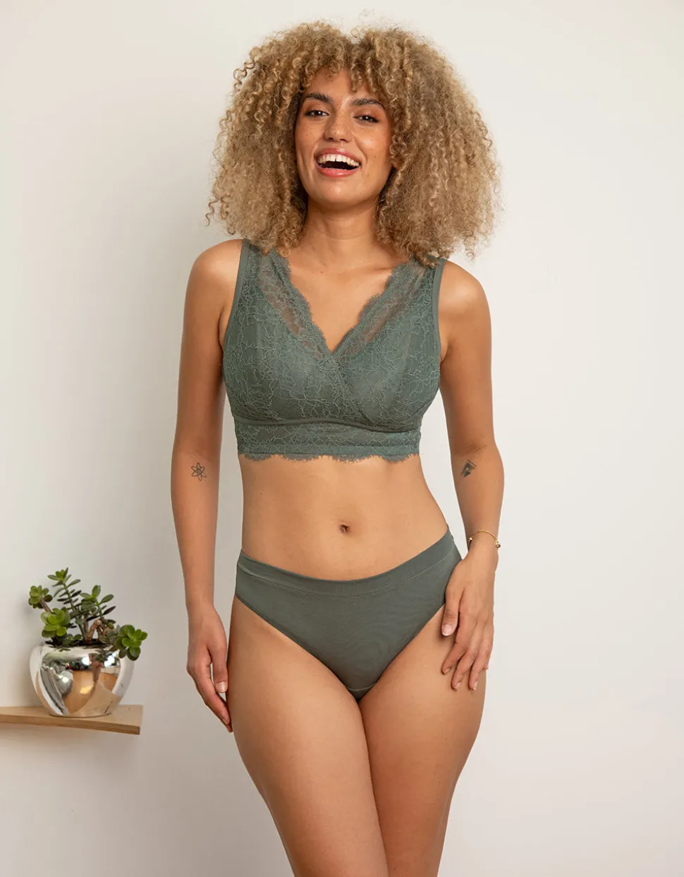 String Cotton Basic olive